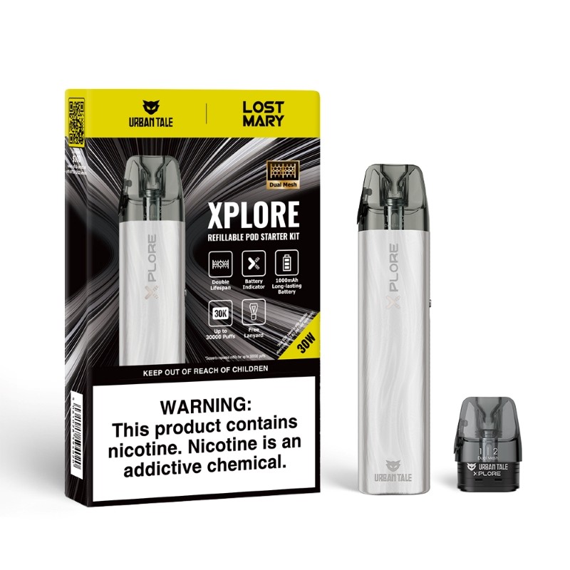 silver urban tale x lost mary xplore pod kit