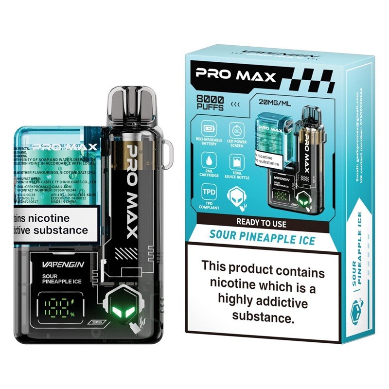 Sour Pineapple Ice Vapengin Pro Max 8000 Disposable Vape