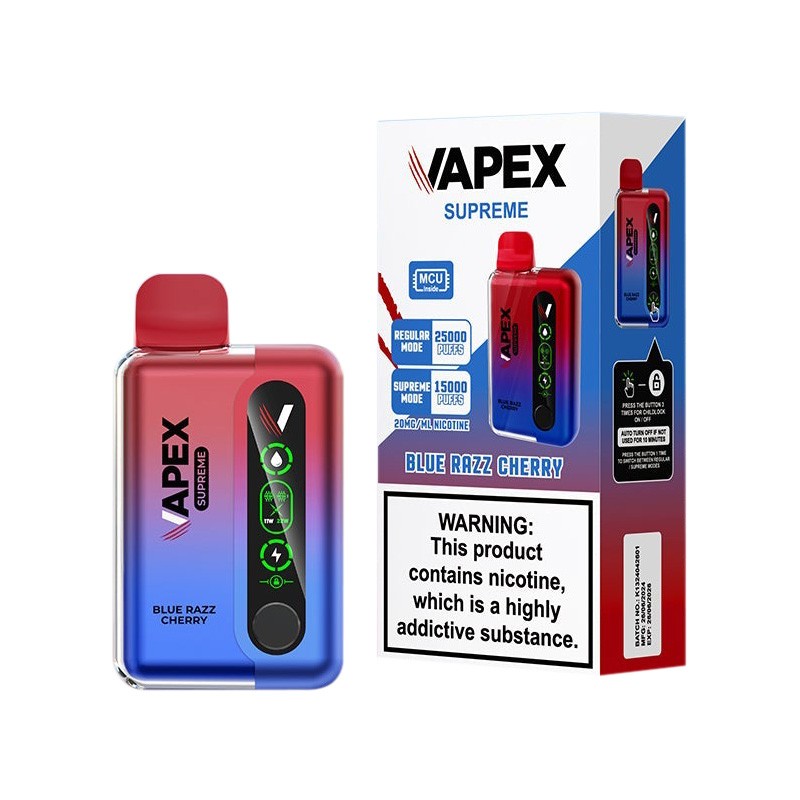 Blue Razz Cherry Vapex Supreme 25000 Disposable Vape