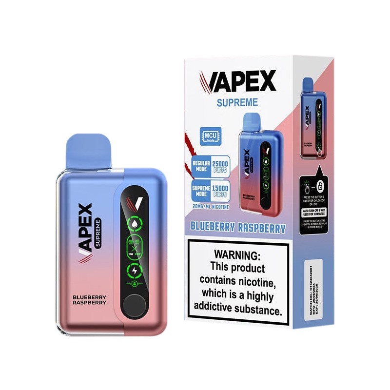Blueberry Raspberry Vapex Supreme 25000 Disposable Vape