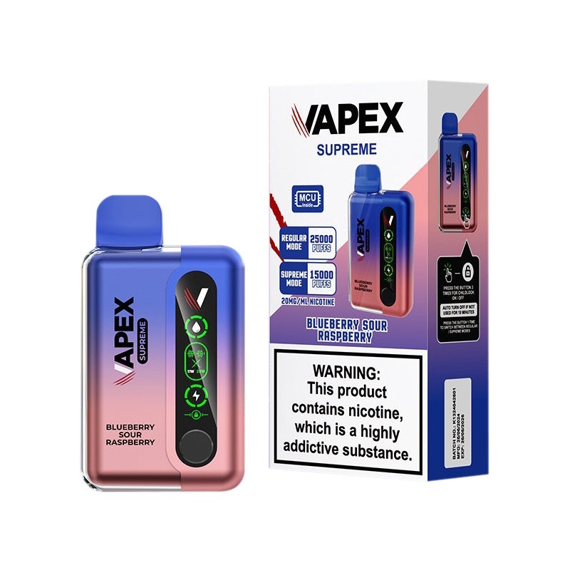 Blueberry Sour Raspberry Vapex Supreme 25000 Disposable Vape