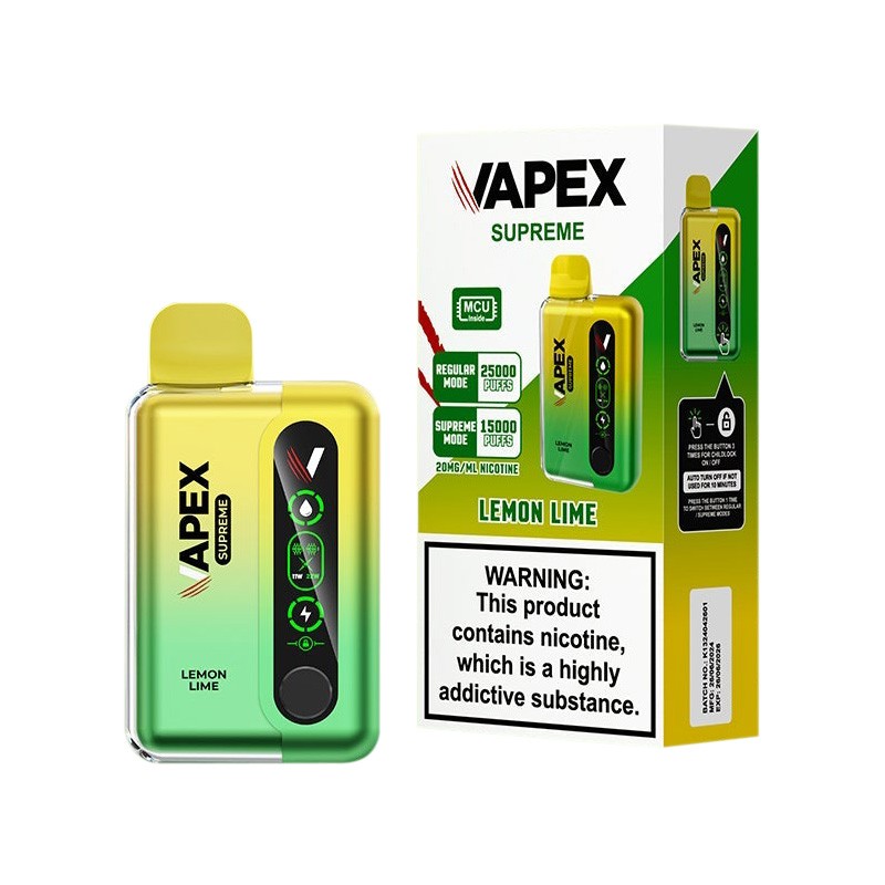 Lemon Lime Vapex Supreme 25000 Disposable Vape