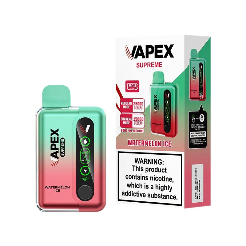 Watermelon Ice Vapex Supreme 25000 Disposable Vape