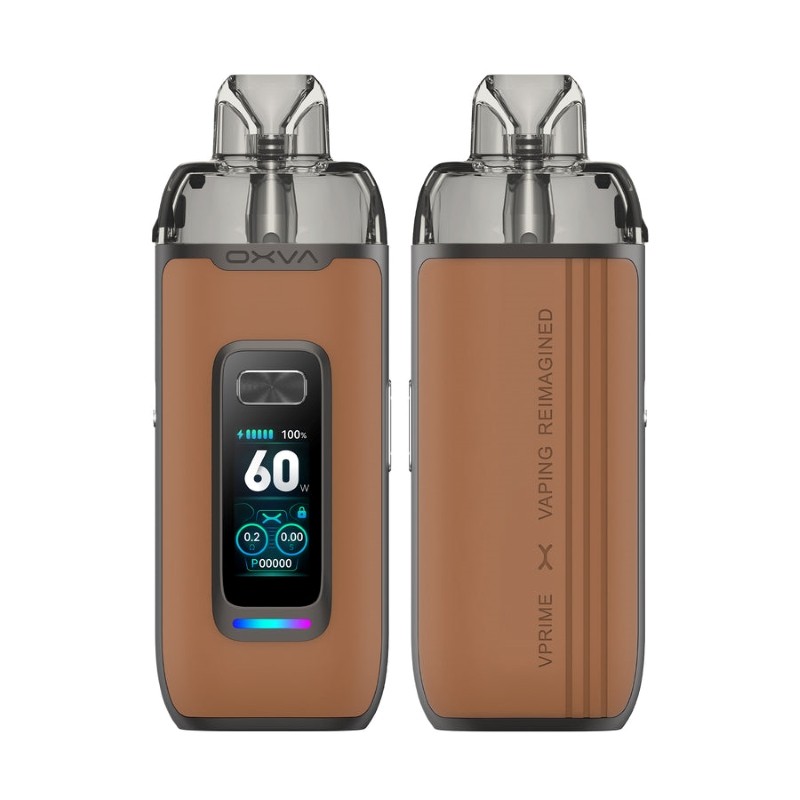 brown leather oxva vprime pod kit