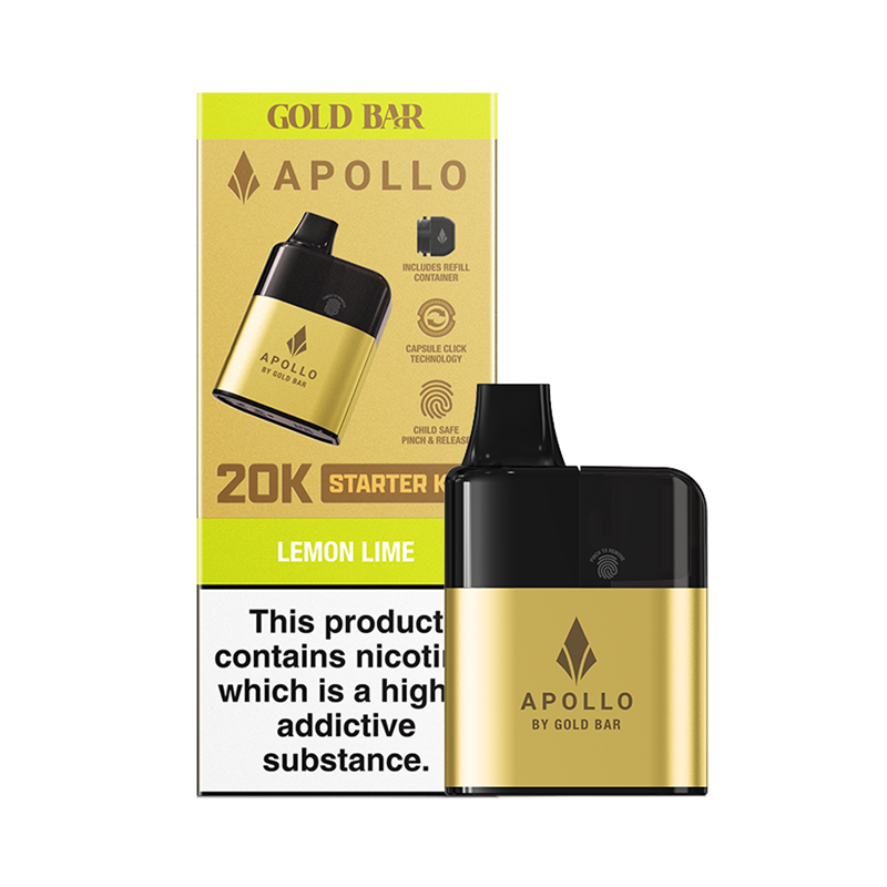 lemon lime gold bar apollo 20k disposable vape