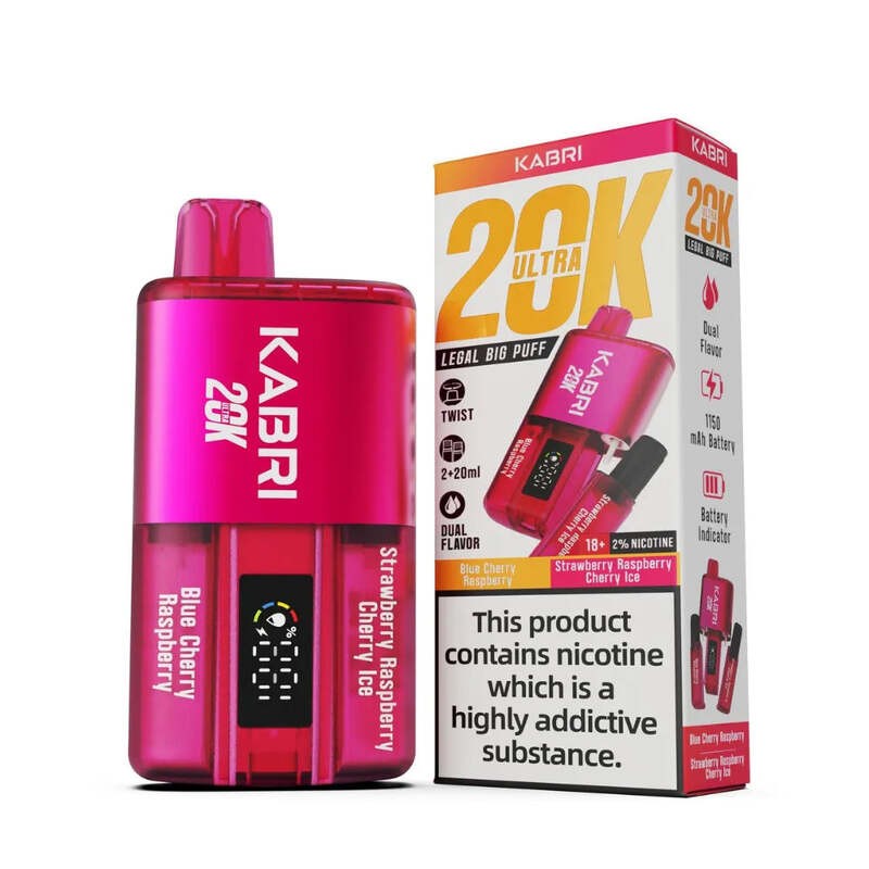 kabri 20k blue cherry raspberry & strawberry raspberry cherry ice