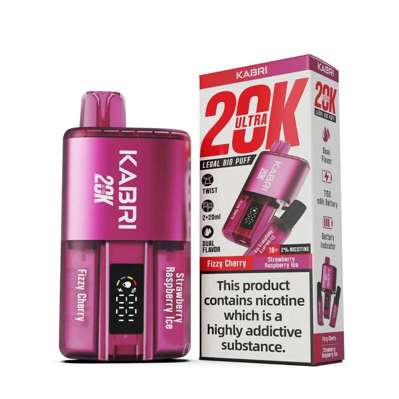 kabri 20k vape review fizzy cherry & strawberry raspberry ice