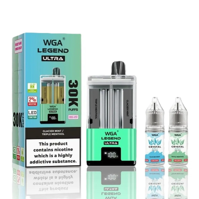 glacier mint & triple menthol wga legend ultra 30000