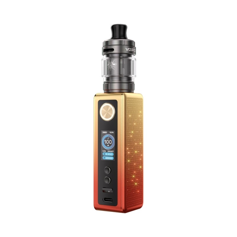 orange red voopoo vinci spark100 vape mod kit