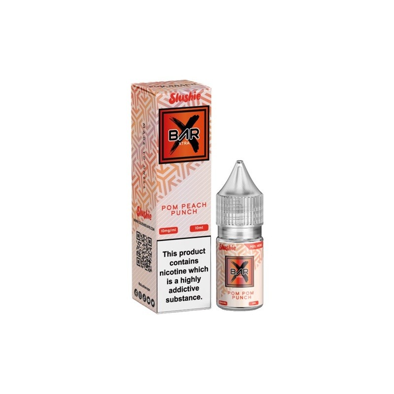 pom peach pouch slushie bar xtra nicotine salt e-liquid