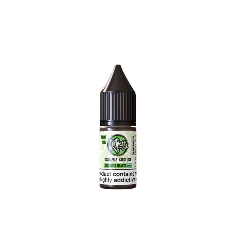 sour apple strawzz on ice ruthless bar saltz nicotine salt e-liquid