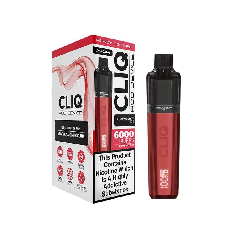 strawberry ice avomi cliq prefilled kit