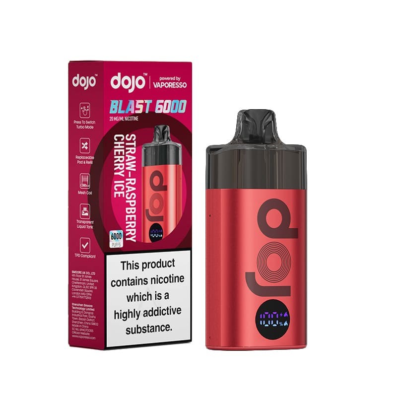 strawberry raspberry cherry ice vaporesso dojo blast 6000