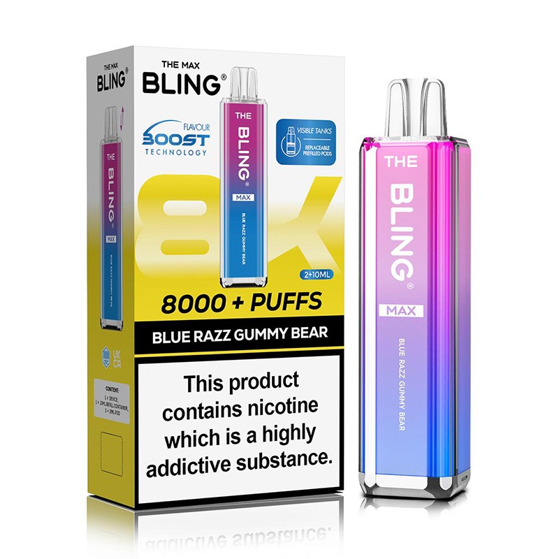 blue razz gummy bear the crystal bling max 8000