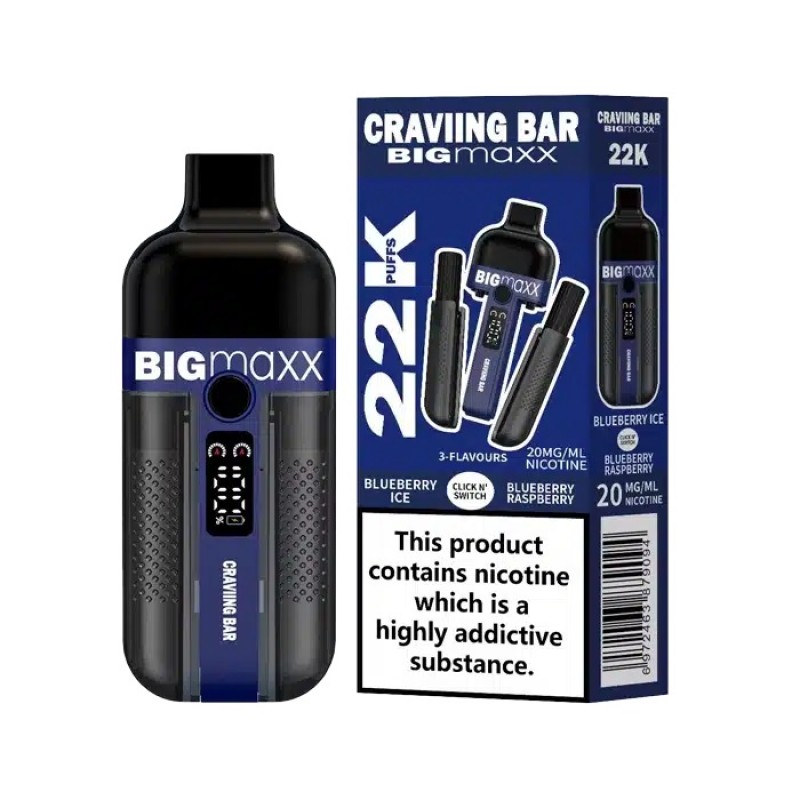 blueberry ice / blueberry raspberry craving bar big maxx 22k
