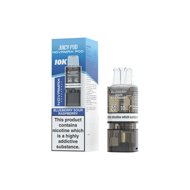 blueberry sour raspberry juicy pod novamax prefilled pod