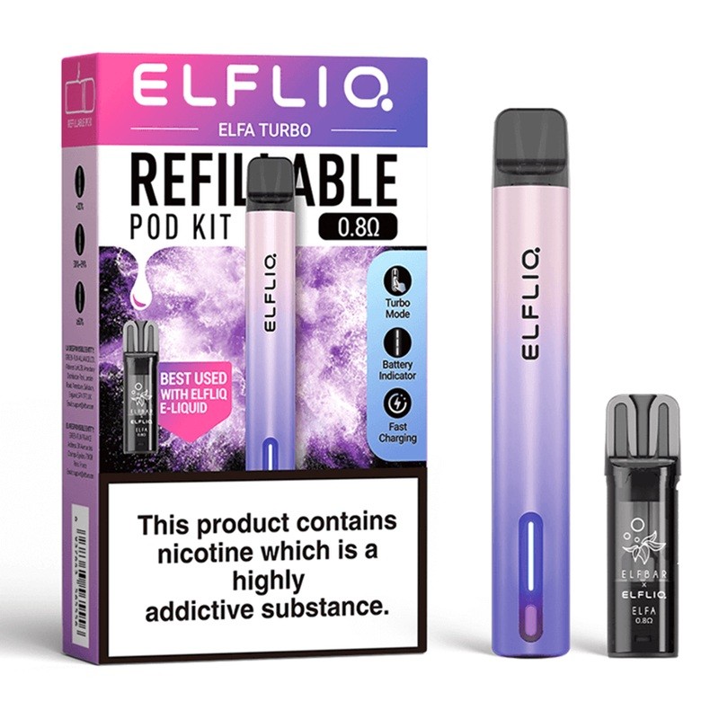 aurora purple elfliq elfa turbo kit