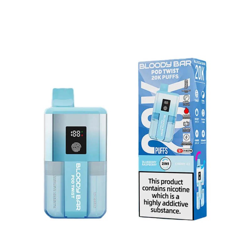 blueberry raspberry / cherry ice bloody bar 20k pod twist