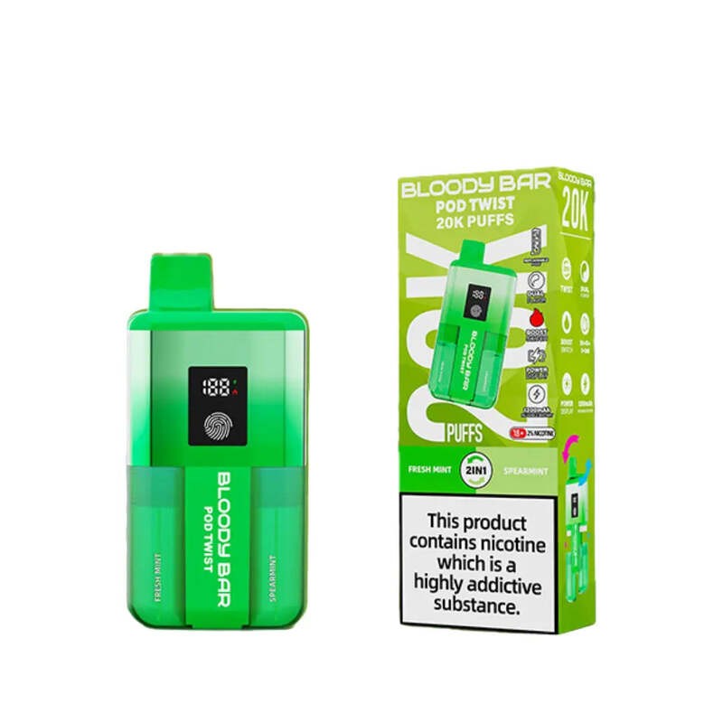 fresh mint / spearmint bloody bar 20k pod twist