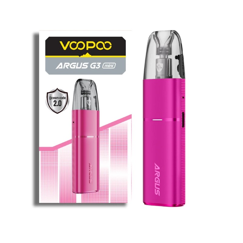 hot pink voopoo argus g3 mini pod kit