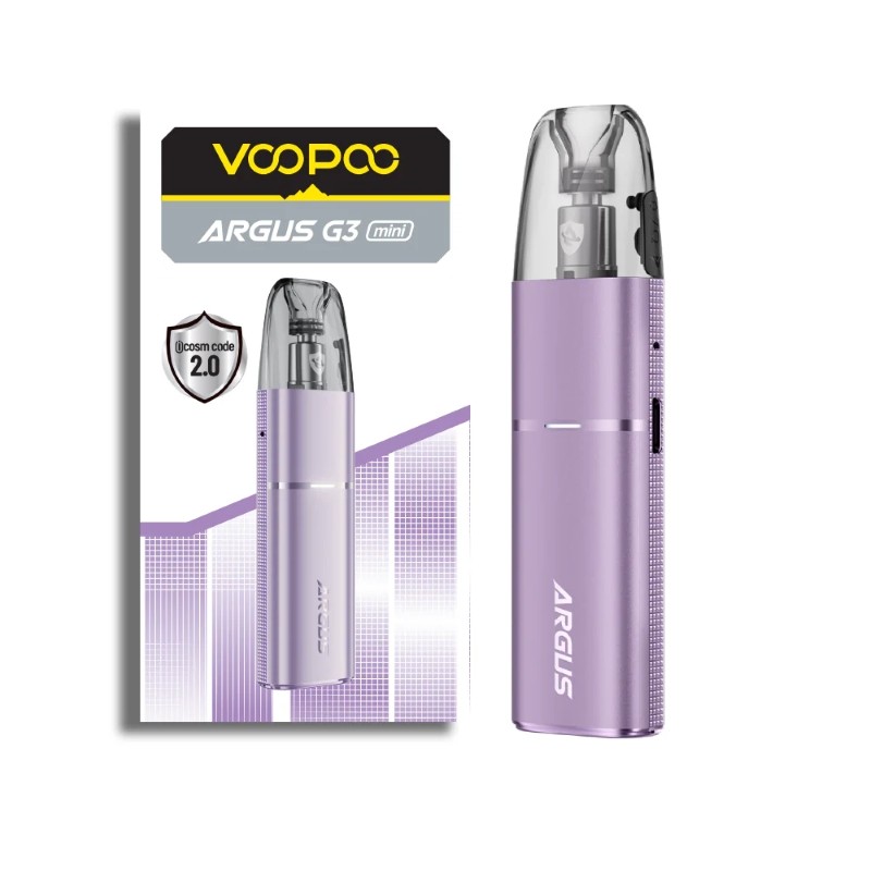 lilac purple voopoo argus g3 mini pod kit