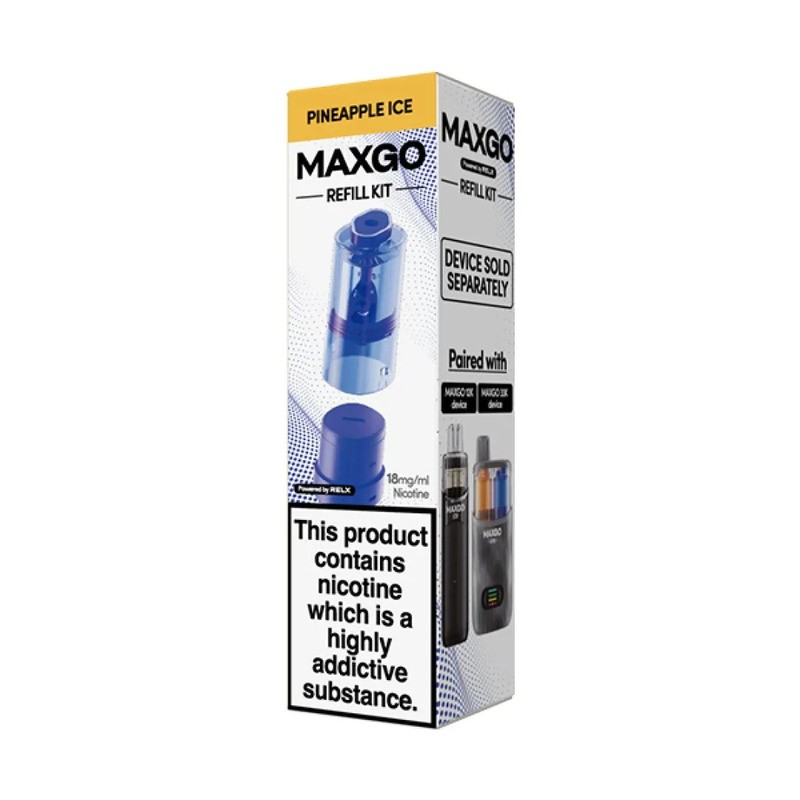 pineapple ice relx maxgo 33k prefilled pod