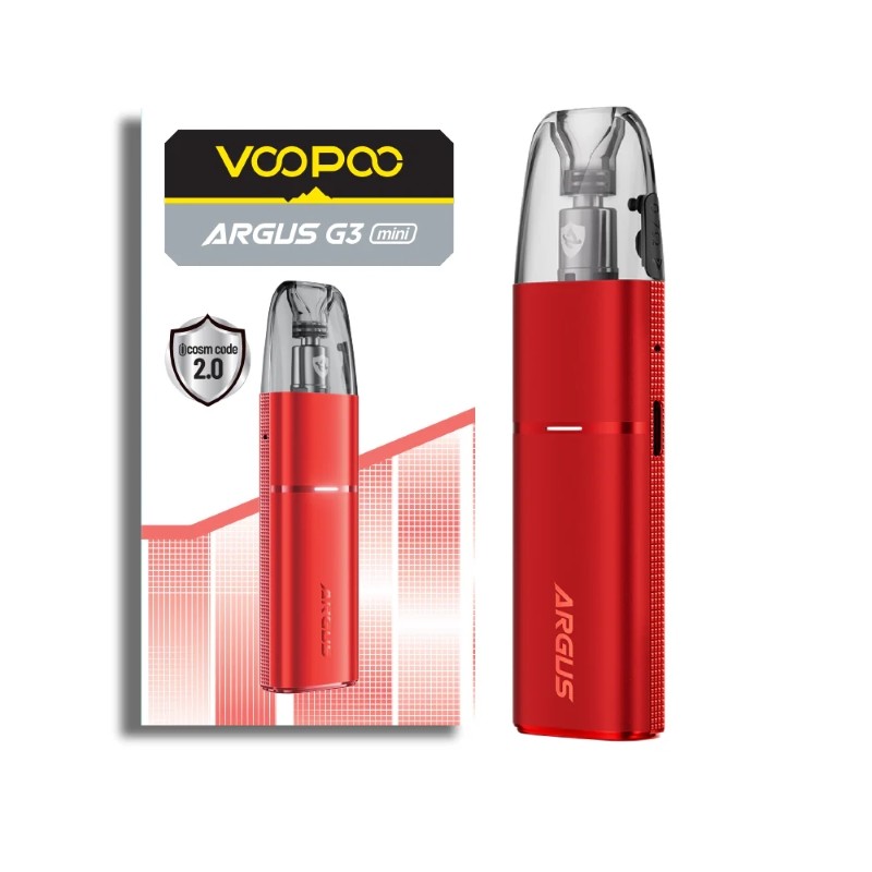 scarlet red voopoo argus g3 mini pod kit
