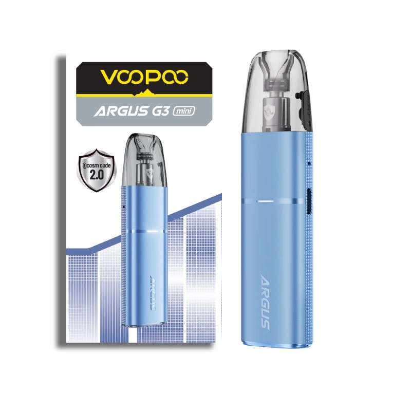 sky blue voopoo argus g3 mini pod kit