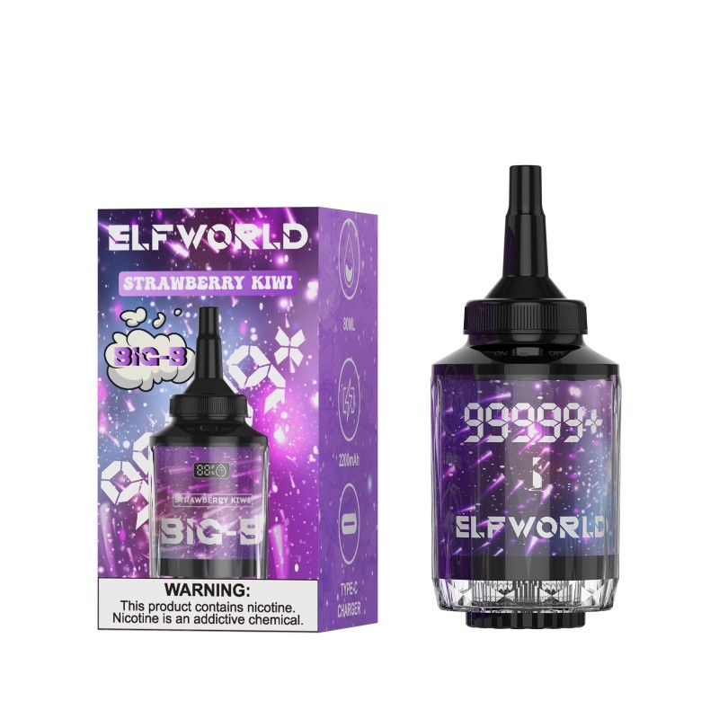 strawberry kiwi elfworld big-b 99999 hookah kit