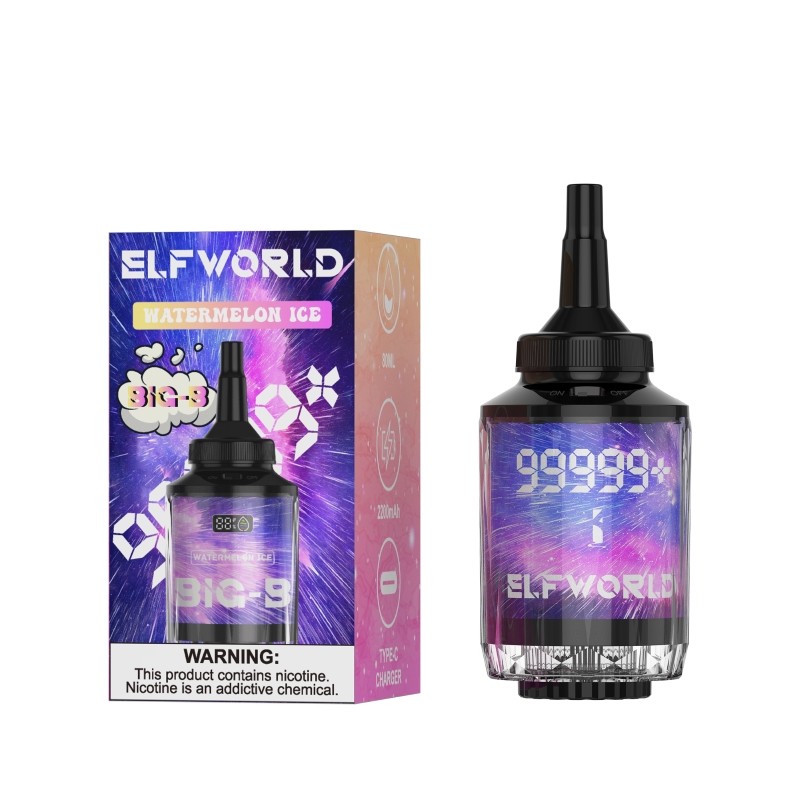 watermelon ice elfworld big-b 99999 hookah kit