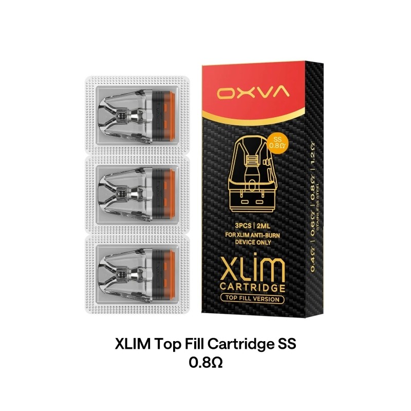 0.8ohm oxva xlim top fill ss pod cartridge