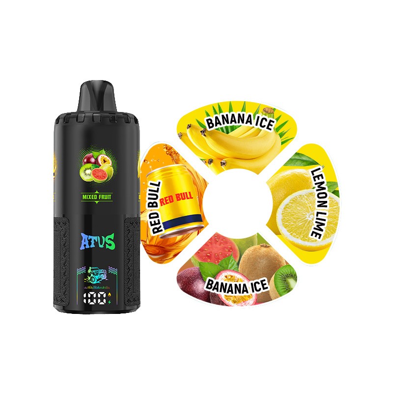 banana ice / red bull / mixed fruit / lemon lime atvs 60k 4 in 1 kit