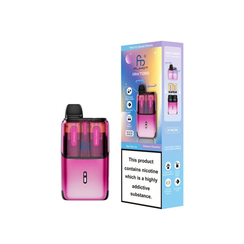 blue razz ice / blueberry raspberry randm fumot t32000 ultra