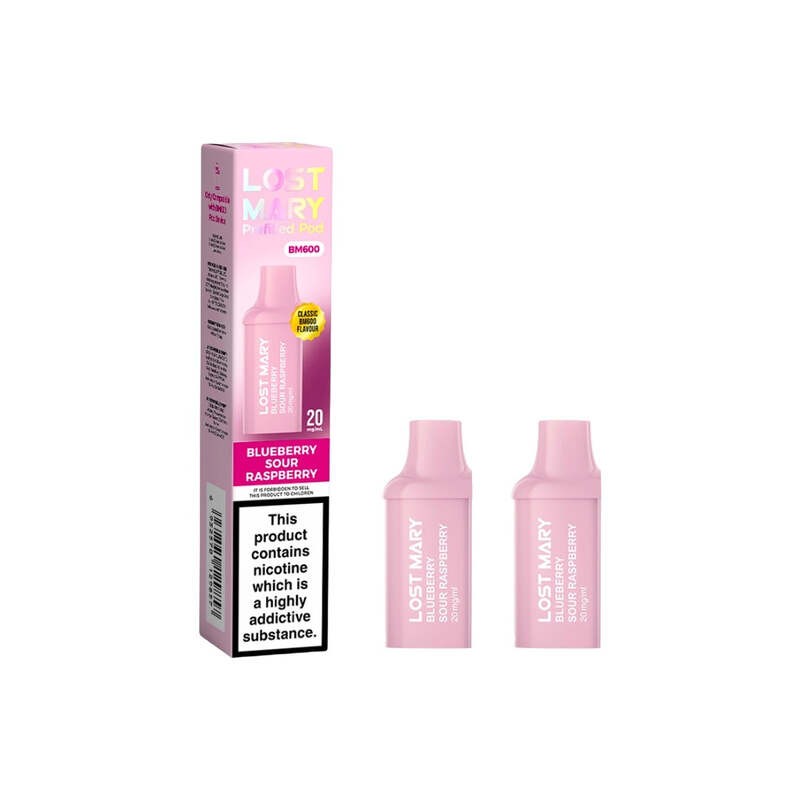 blueberry sour raspberry lost mary bm600 prefilled pod
