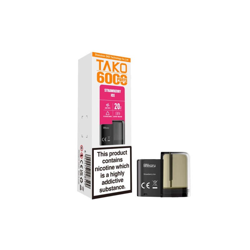 strawberry ice sikary tako sp6000 prefilled pod
