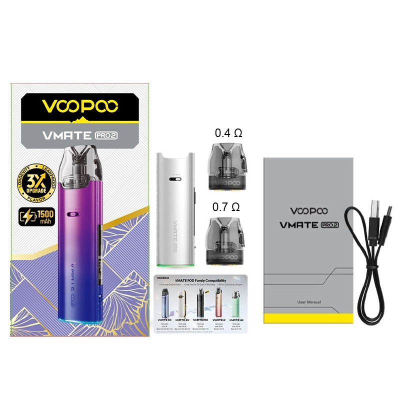 voopoo vmate pro 2 pod kit package