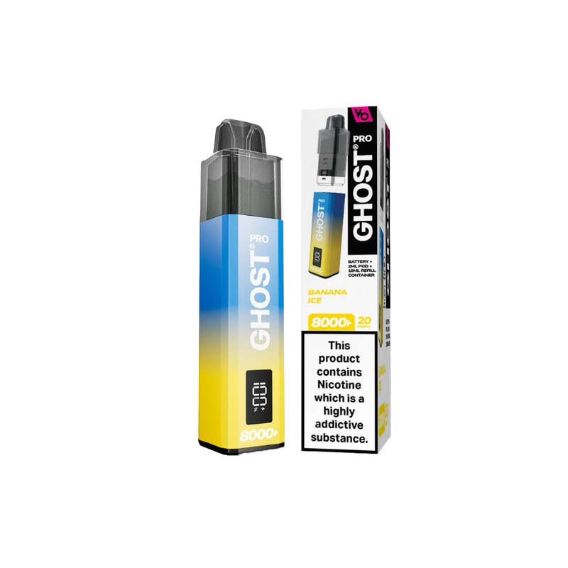 banana ice vapes bars ghost pro 8000+