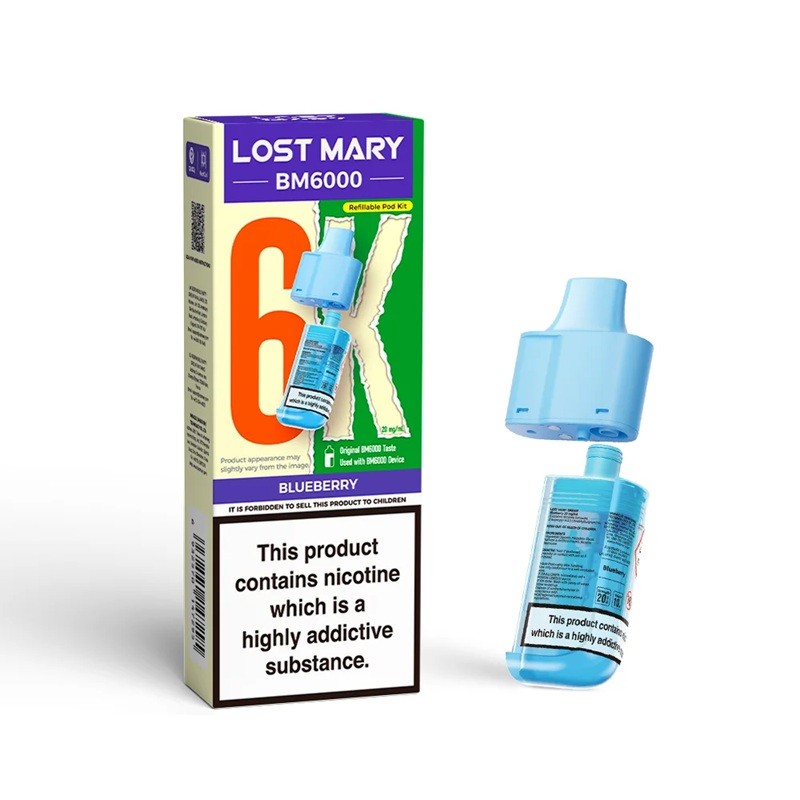 blueberry lost mary bm6000 prefilled pod