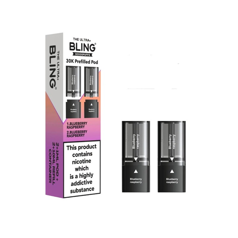 blueberry raspberry bling ultra plus 30k prefilled pod