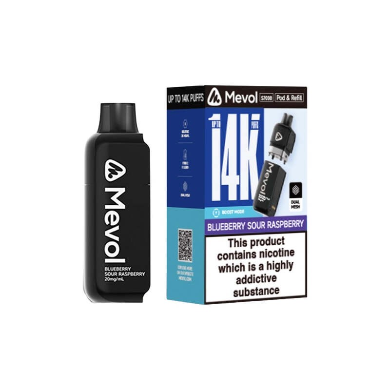 blueberry sour raspberry mevol s7000 prefilled pod