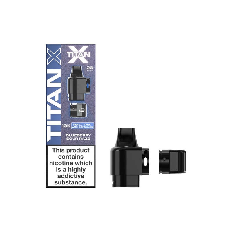 blueberry sour razz titan x 10k prefilled pod