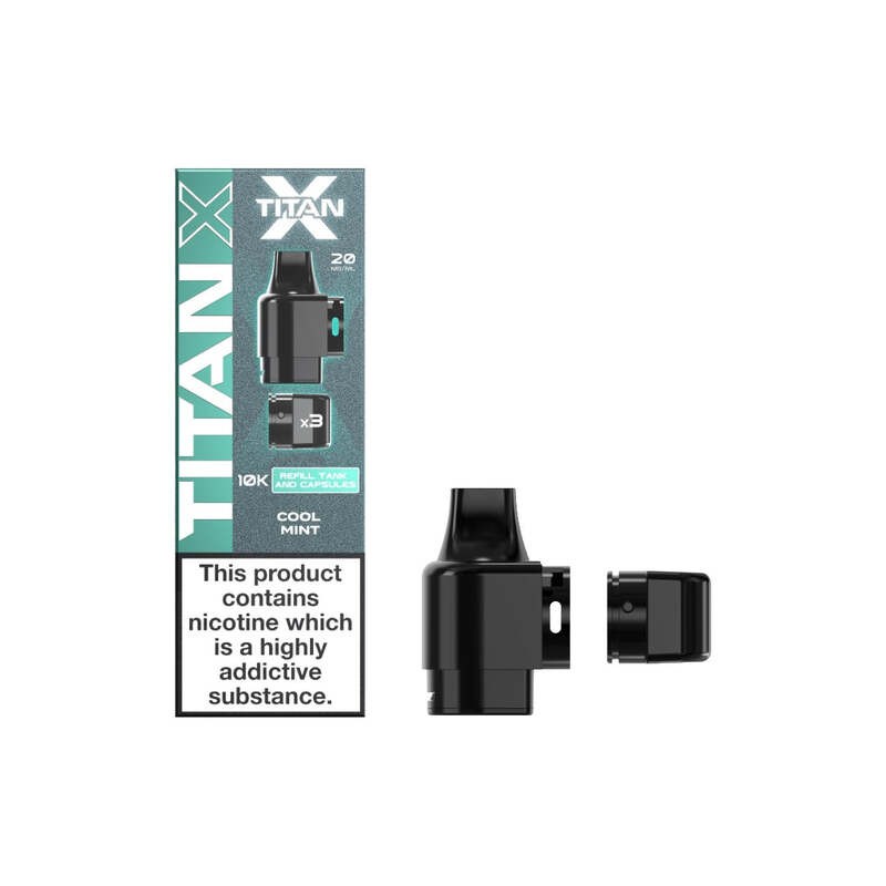 cool mint titan x 10k prefilled pod