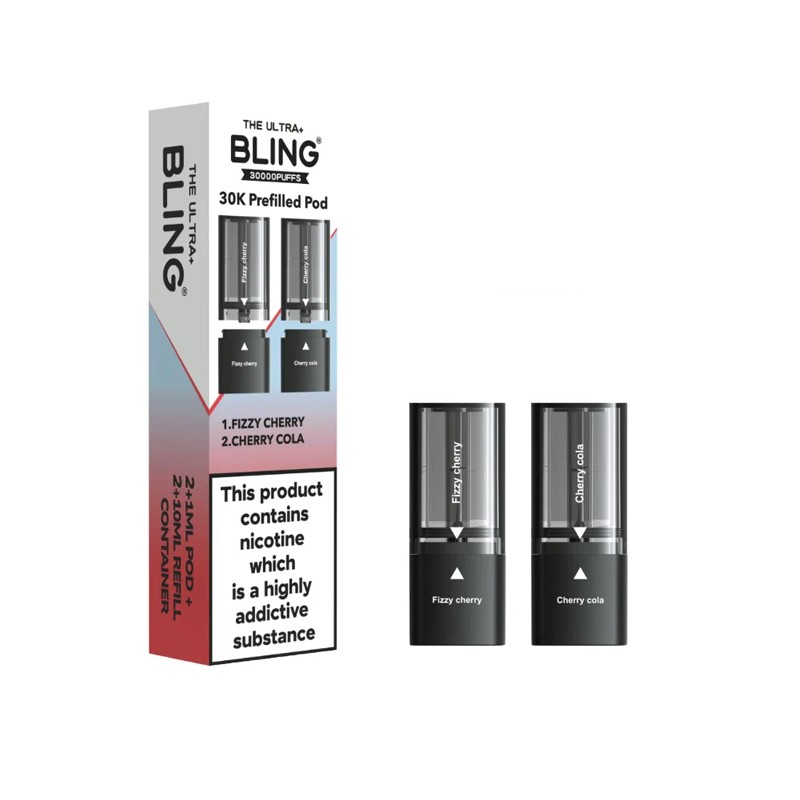 fizzy cherry / cherry cola bling ultra plus 30k prefilled pod