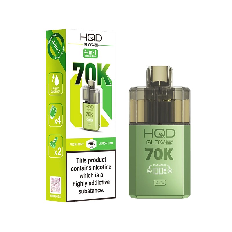fresh mint / lemon lime hqd glow air 70k
