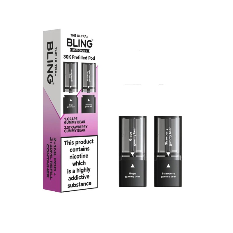 grape gummy bear / strawberry gummy bear bling ultra plus 30k pod