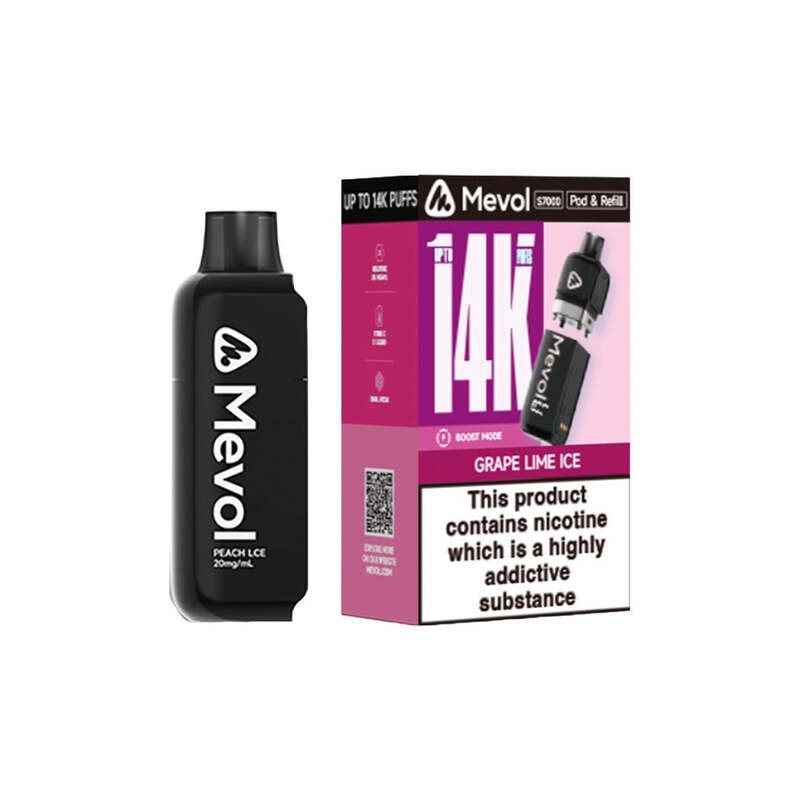 grape lime ice mevol s7000 prefilled pod