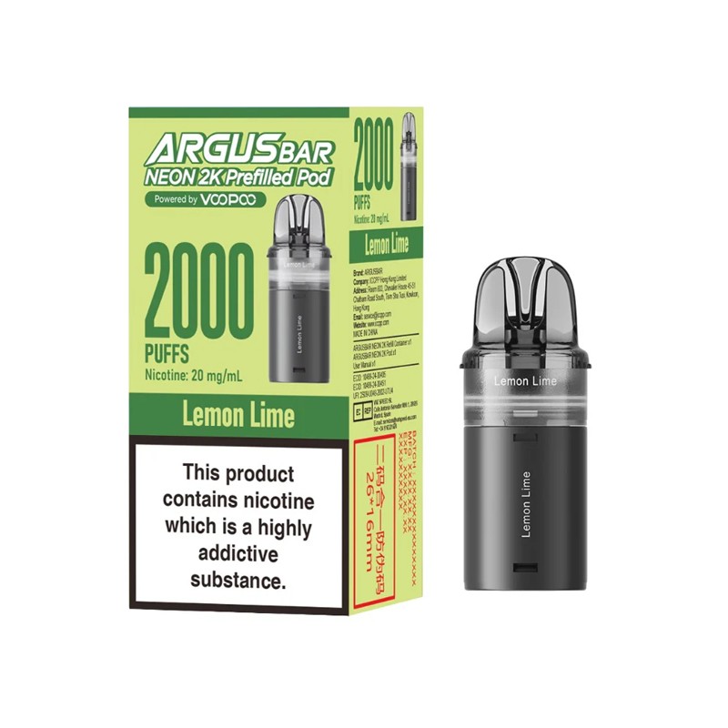 lemon lime voopoo argus bar neon pod