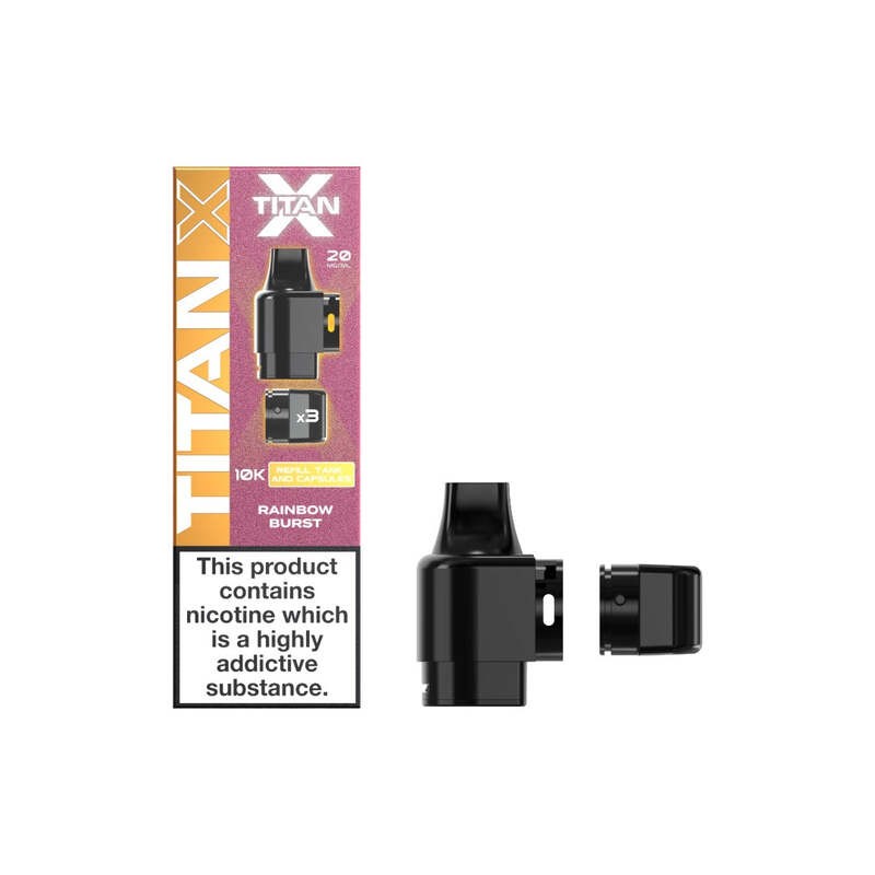 rainbow burst titan x 10k prefilled pod