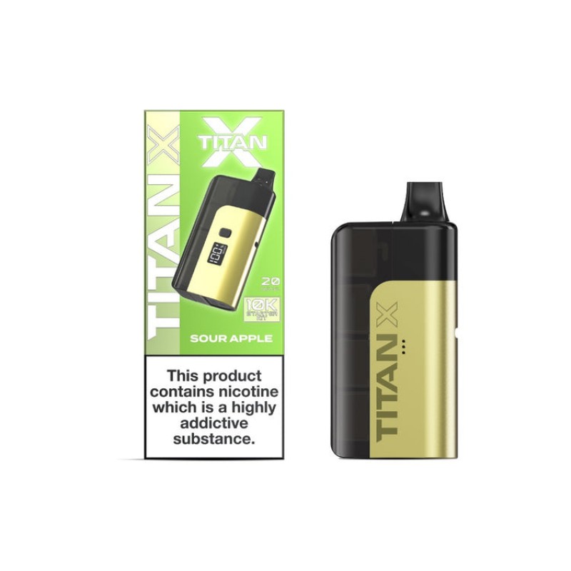 sour apple titan x 10k prefilled kit