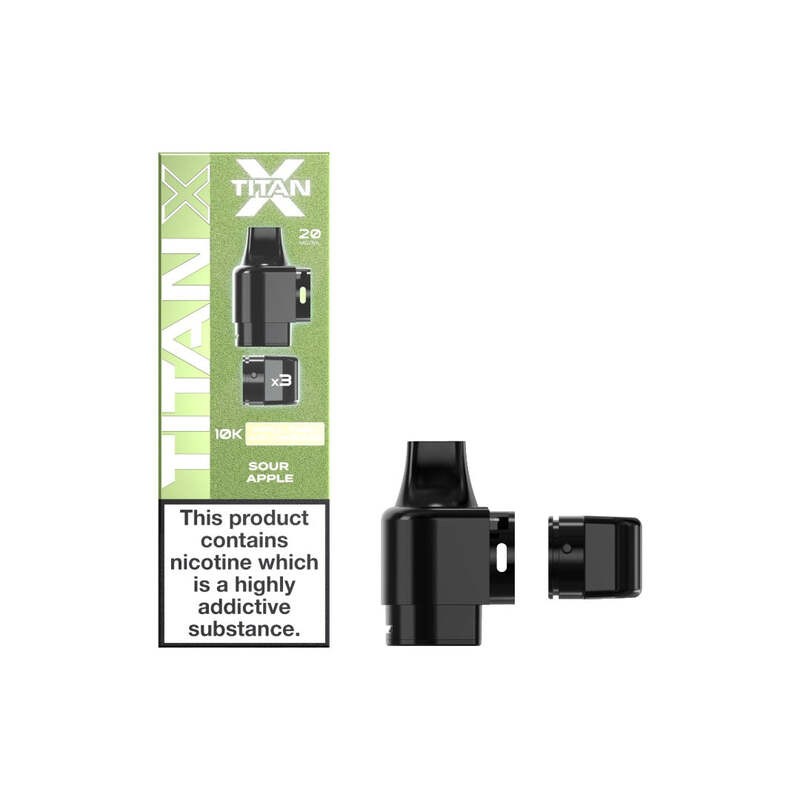 sour apple titan x 10k prefilled pod